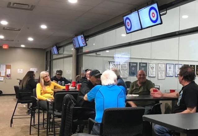 People socializing at a Friday Fun Night at the Lac La Biche Curling Club. Photo supplied. 