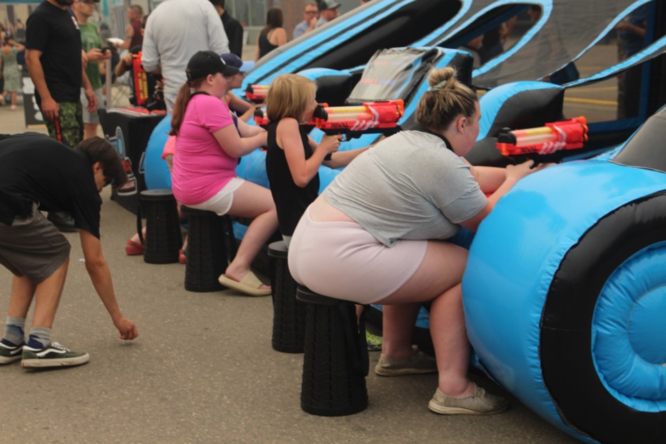 One of the many activities was shooting targets and the festival.