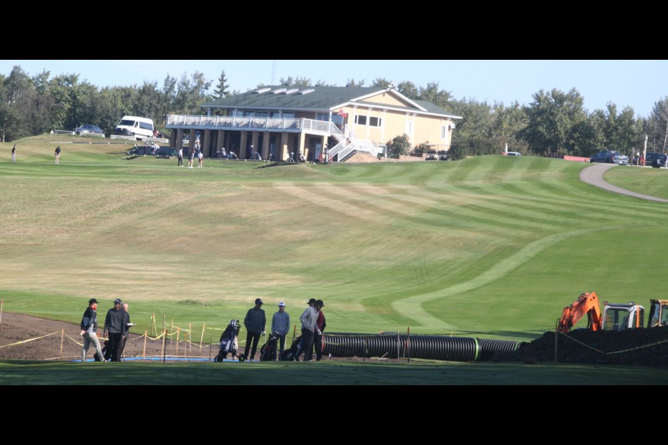 Some of the competitions for the second ACAC Golf Regional took place in sections of the Lac La Biche Golf and Country club that are under construction as part of major renovations on the local golf course. Chris McGarry photo. 