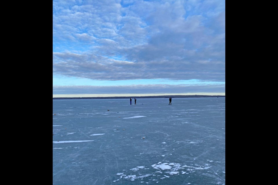 With ice thickness of 12 inches on much of the surface, Lac La Biche lake is seeing more and more winter activity. The region's fire chief is cautioning about larger vehicles heading onto the ice as unique weather patterns in recent weeks could have affected the ice thickness and strength.