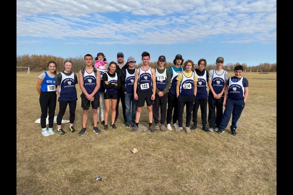 École Notre Dame students won the 2A zone banner at cross country running earlier this month. 