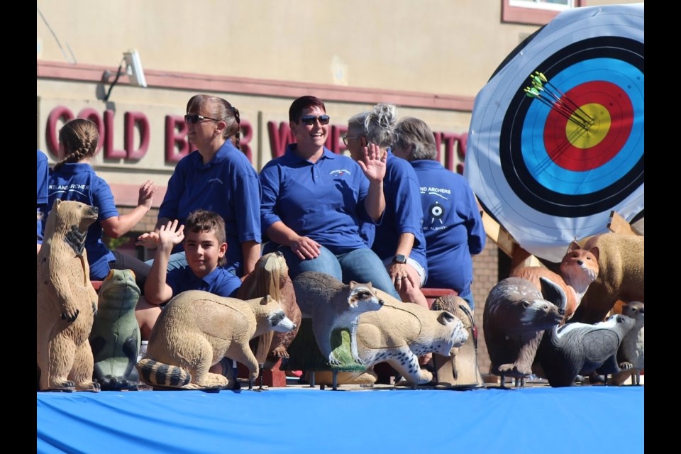 Members of the Lakeland Archers club on a float at a recent summer-event parade in Lac La Biche. An athletes parade will kick-off the 2024 World Archery Field Championships in Lac La Biche on September 16.
