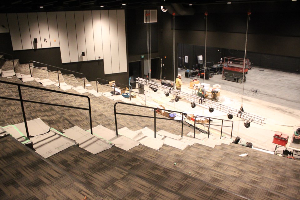 The Strathcona Performing Arts Centre received a $500,000 grant and is nearing completion, with their first show booked for March 21.