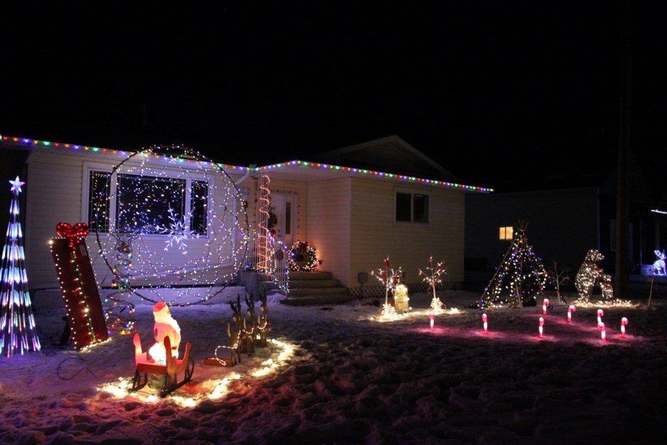 Sharene Stone tied for third place for the 2024 Light Up Bonnyville contest.