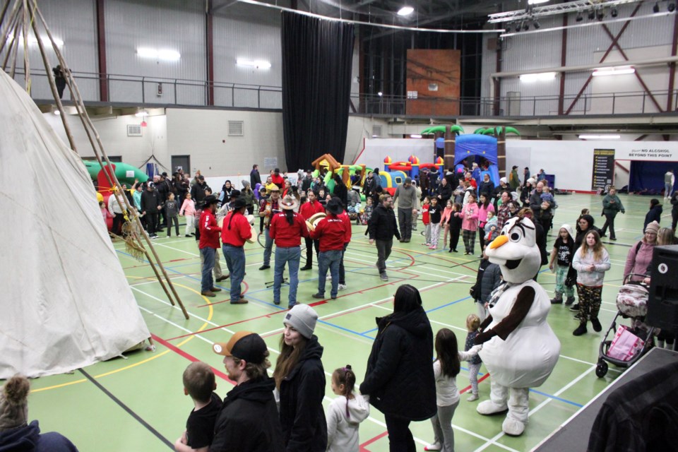 The Bonnyville Friendship Centre hosted a Winter Fest, and had the crowd join in a round dance as a symbol of reconciliation.