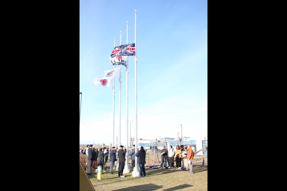 Kehewin hosted a flag raising ceremony at the Kehewin Cree Nation K-12 school.