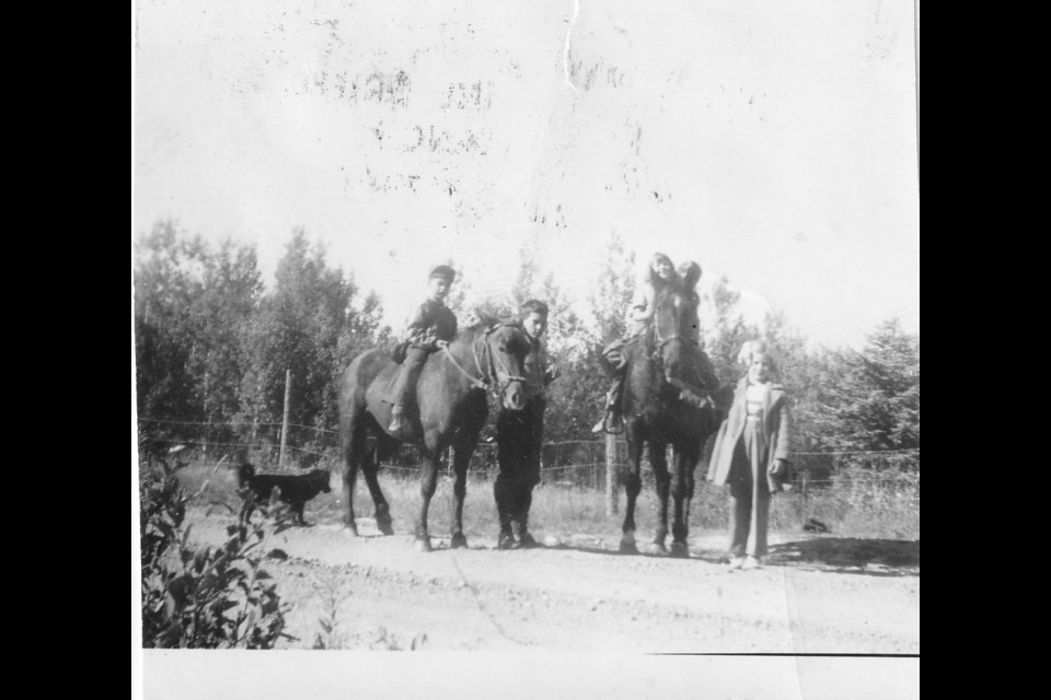 Horse girls from the 1950s. Memoirist Mereline Griffith's favourite stories from her book are about riding horses.