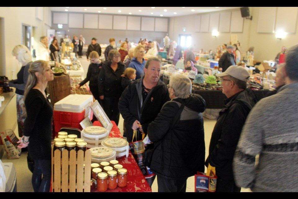 The Lac La Biche Farmers' Market is a busy place on Friday afternoons at the Lac La Biche Agricultural Grounds.  The weekly event has been part of the local landscape for 50 years.