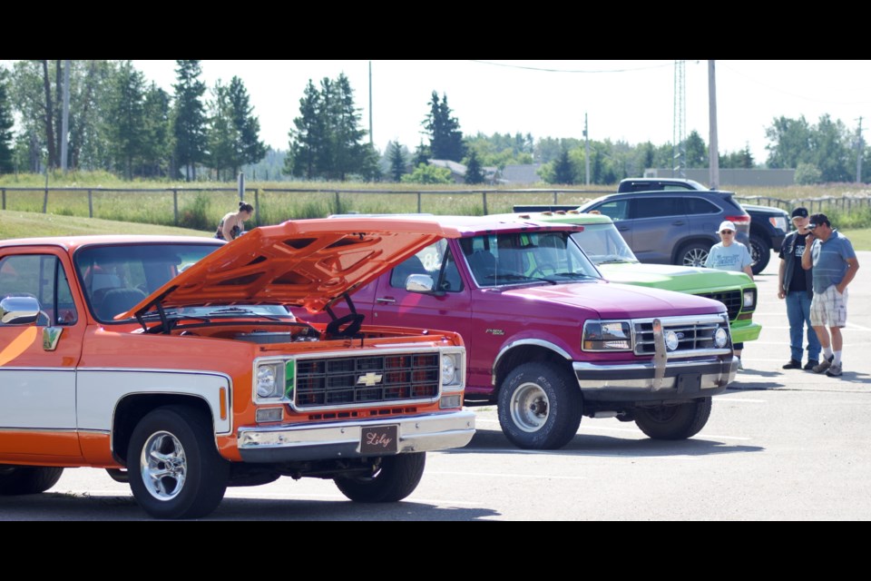 The second annual Car Show fundraiser and barbecue hosted by the New Life Victory Church saw over 20 vehicles fill the Vera M. Welsh School’s parking lot on Aug. 13 in Lac La Biche. From participants showcasing their motorcycles, and vintage/sports vehicles, the event raised almost $1,000 to support the church’s Perfect Gift Store.