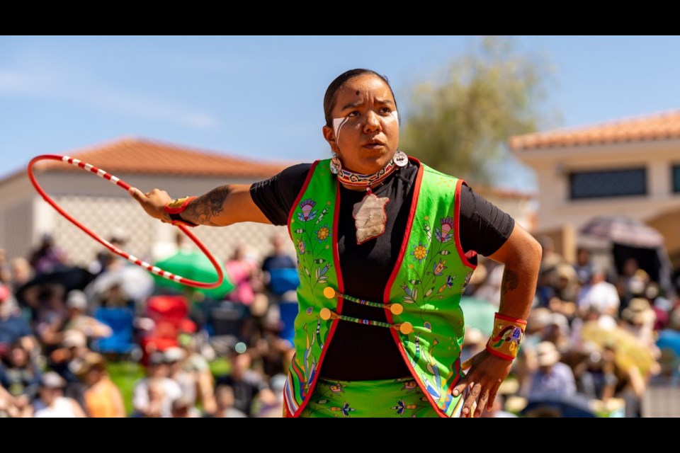 Crystal (Beany) John performs at the 32nd annual World Championship Hoop Dance Contest on March 26 at the Heard Museum in Arizona, Phoenix. Photo supplied.