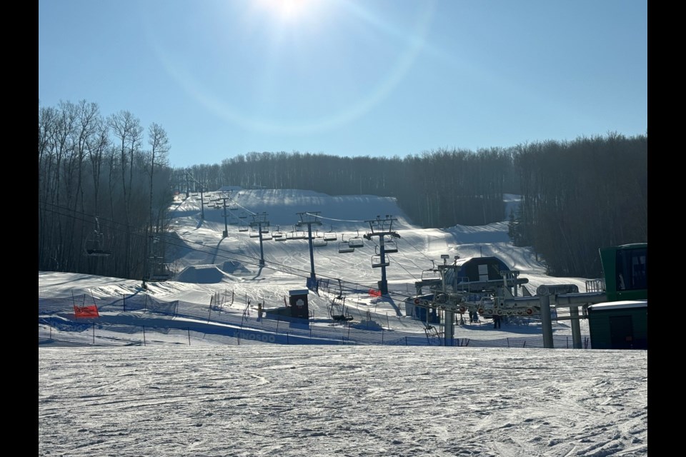 The return of seasonably warm weather to the Lakeland region had people out and about enjoying the day on Friday in Cold Lake. Whether it was skiing and snowboarding at Kinosoo Ridge or fishing on the lake - it was a day to enjoy some balmy temperatures.
Chantel Downes photos