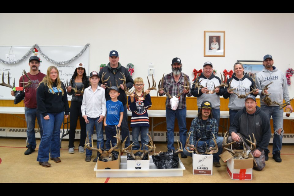 Successful whitetail deer hunters and hunters of the future showed off the best of this year’s harvest at the 18th Annual Elk Point Big Bucks windup on Dec. 7 in the Elk Point Seniors’ Recreation Centre.