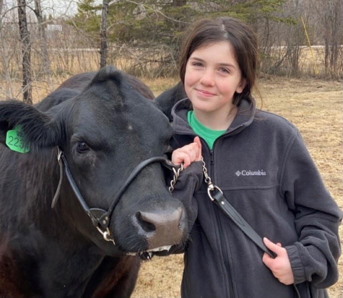 Madeleine Janz, 15, loves having the farm at home. Photo Submitted. 