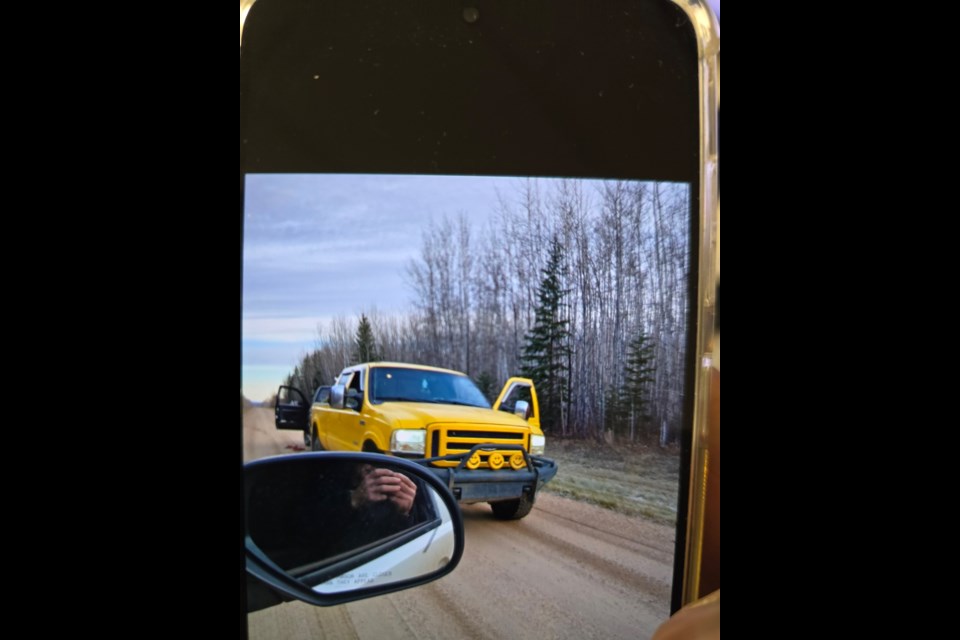 A man wanted by RCMP is believed to be driving a stolen truck in the Lac La Biche area.