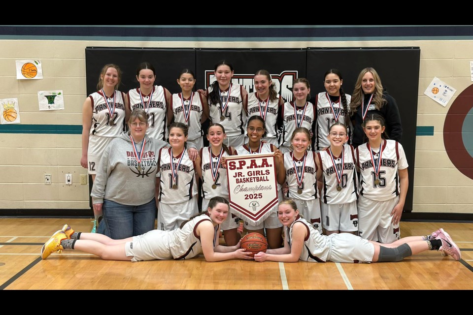 The Glen Avon girls won this year's junior high SPAA basketball banner.