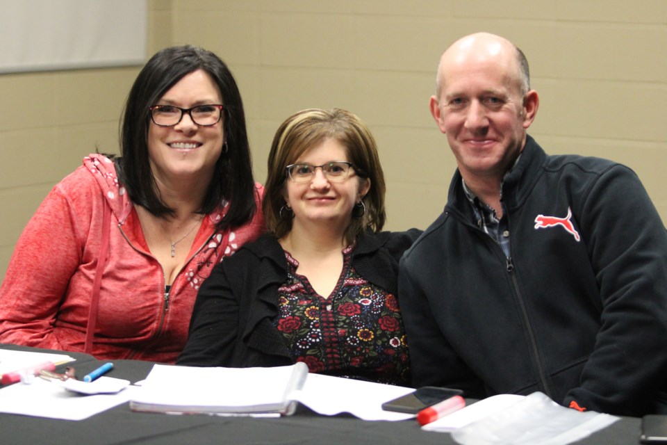 Jennifer Webber, Andrea Ulliac, and Leon Ulliac helped set up this years Yuk Yuk comedy show