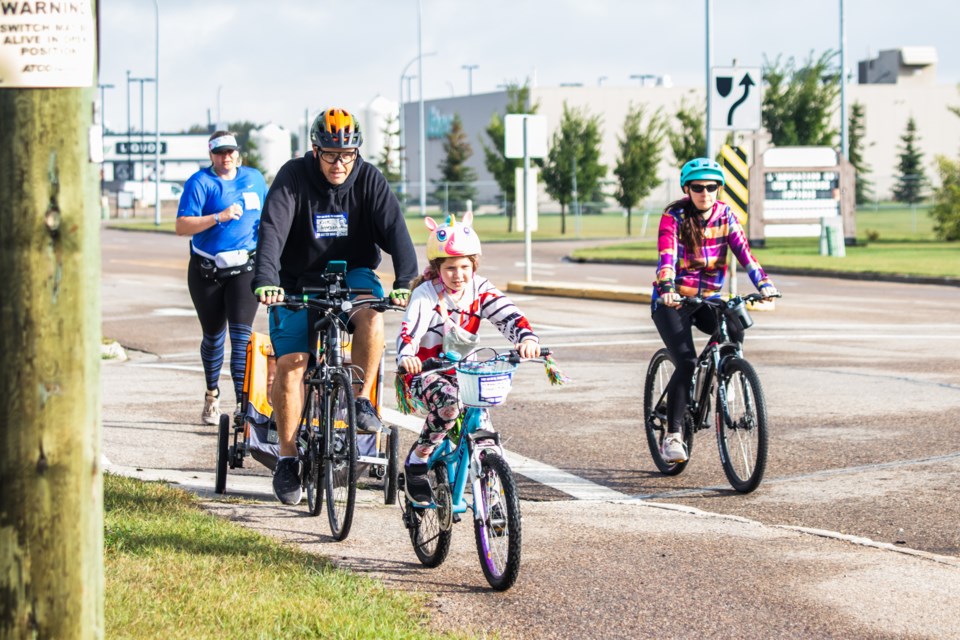 Families and friends gather for the annual Terry Fox Run in St. Paul on Sept. 15.