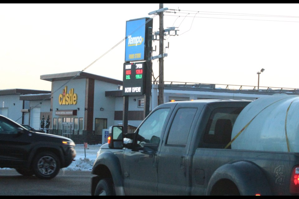 The Lac La Biche area's newest fuel stop announced it was open today. The new location on Highway 55, west of the Lac La Biche hamlet was advertising opening-day fuel at slightly lower prices than any of the other eight retail gas stations within the hamlet.