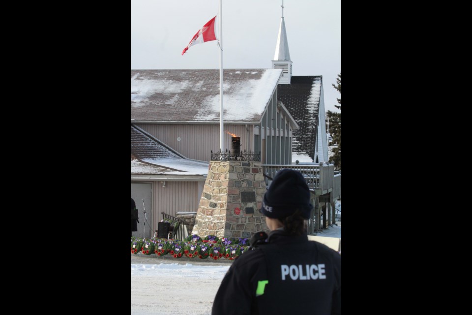 The Nov. 11 Remembrance Day services in Lac La Biche will be held at the Legion cenotaph on Churchill Drive. Organizer hope to see a strong community turnout. The ceremonies begin at 10:45 am