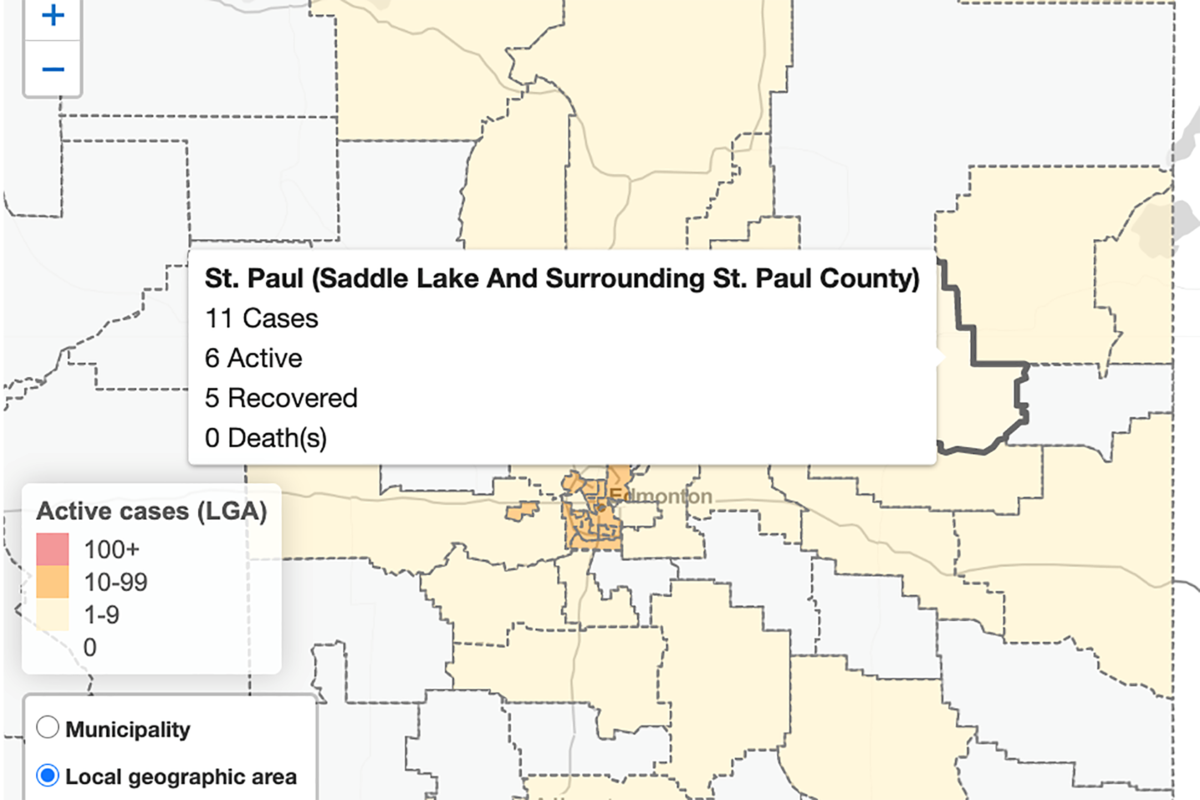 Two new active COVID cases in St. Paul region ...