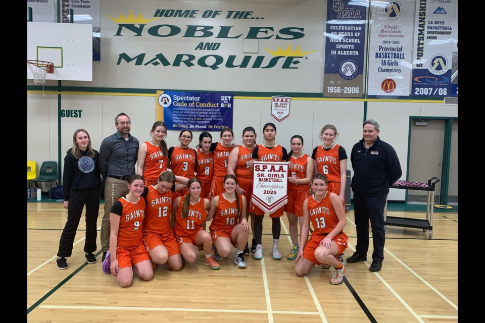 The St. Paul Regional High School girls' basketball team won this year's SPAA banner. / Photo supplied