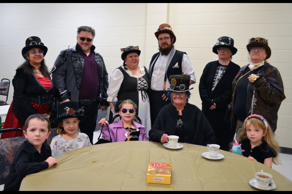 People dressed in Steampunk inspired attire for the tea on Jan. 12. / Vicki Brooker photo