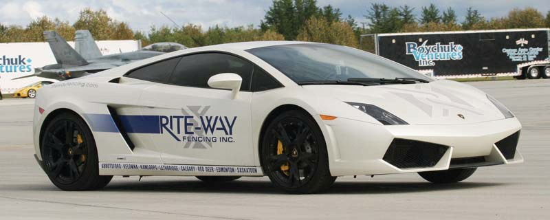 Scott Ruzesky, president of Rite-Way Fencing Inc., speeds down the 4 Wing runway at Dream Wheels on Aug. 27.