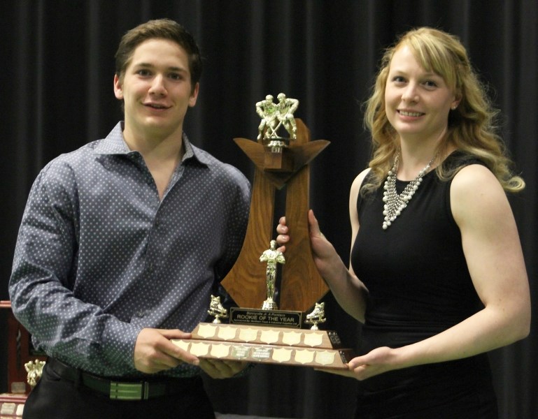 Bonnyville Jr. A Pontiacs defenseman Brinson Pasichnuk was named Rookie of the Year at the teams annual awards banquet on Saturday night.