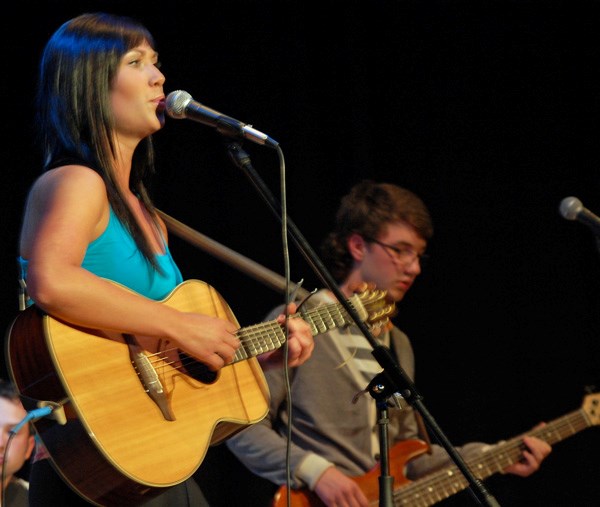 Grade 12 students Brittany Gill and Aaron Reid, of St. Paul Regional High School get Loserpalooza started with the opening performance of the night, where Gill performed