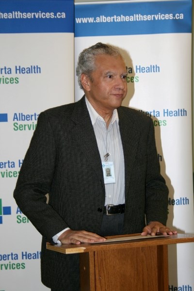 Dr. Mohamed Nouh arrived in St. Paul last month and was welcomed by staff at the St. Therese Healthcare Centre on Friday.