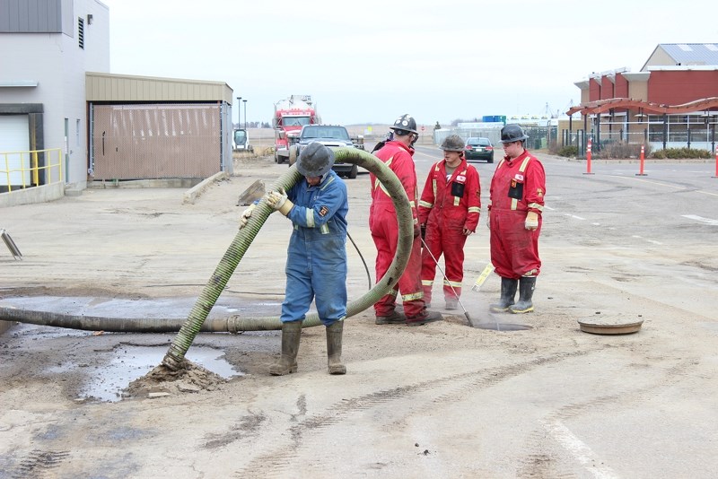 Many were on hand to assist with the clean up after an oil spill in St. Paul on Nov. 4.