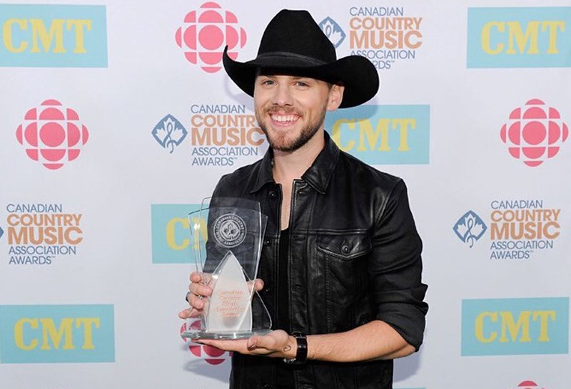 Brett Kissel from Flat Lake accepted the Male Artist of the Year Award, along with the Fans Choice Award on September 11 at the Canadian Country Music Awards.