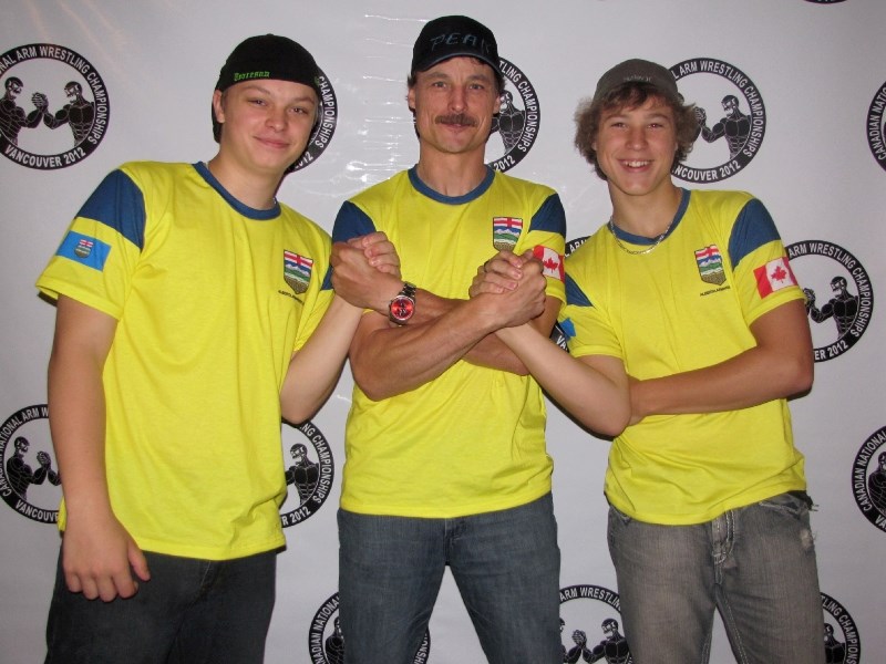 All in the family. Dalin, Dean and Logan Torresan will be heading to Brazil after cruising through the provincial and national arm wrestling competitions. All three will be