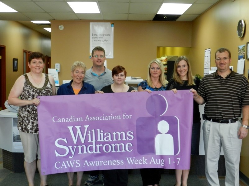 Staff at the Brokerlink in Lac La Biche are raising money for Williams Syndrome.