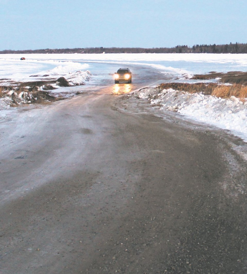 Ice on Lac La Biche Lake is still too thin to support traffic