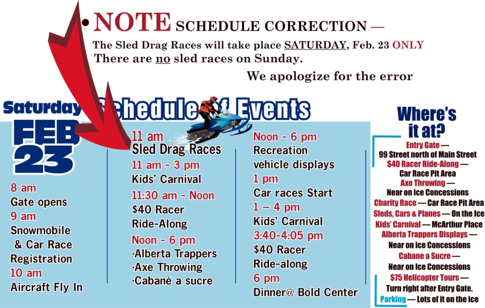 SCHEDULE CORRECTION