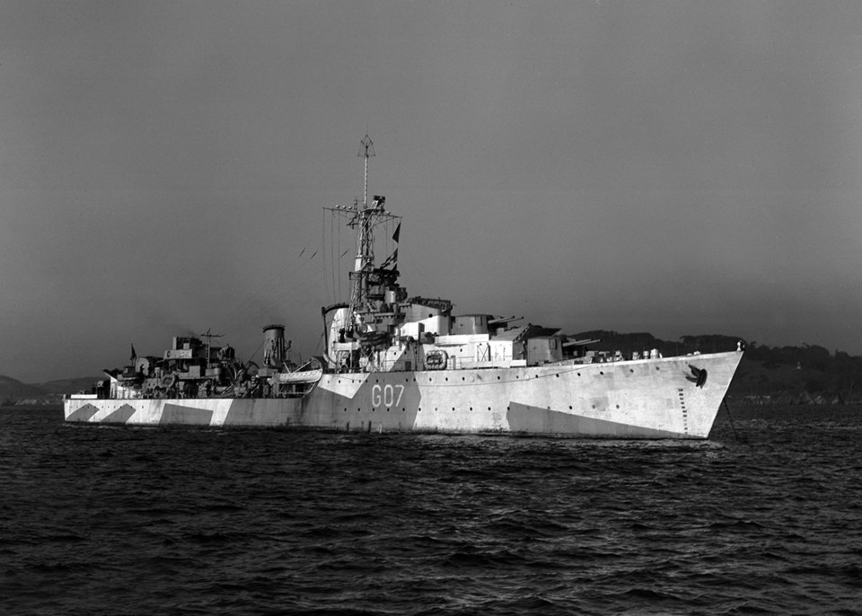  PHOTO: HMCS Athabaskan (G07) anchored at Plymouth, England. Image:gov.ca