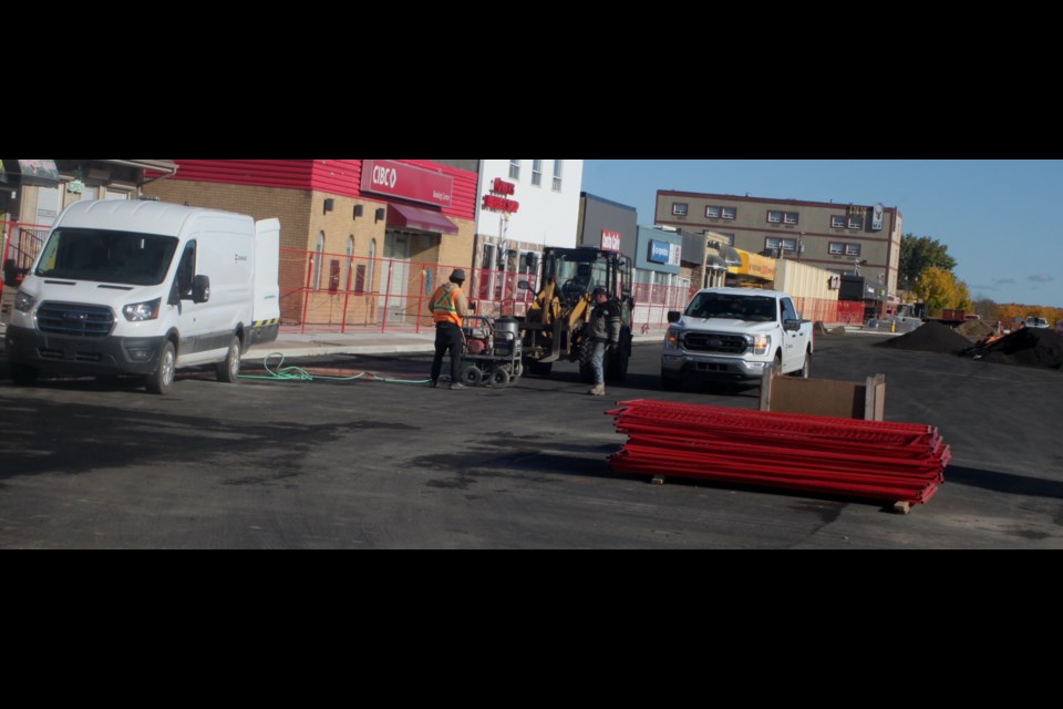 Construction work being done on the current phase of the $32.5 million Main Street Revitalization project on Thursday, Oct. 10 Chris McGarry photo. 