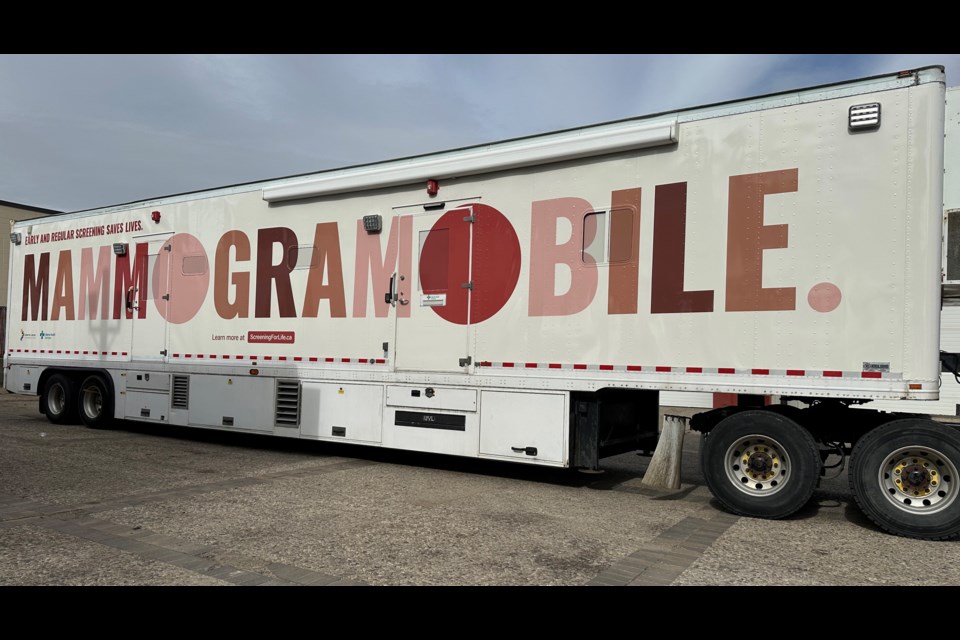 One of the mobile mammogram units that travels throughout Alberta  during the year. Photo supplied. 