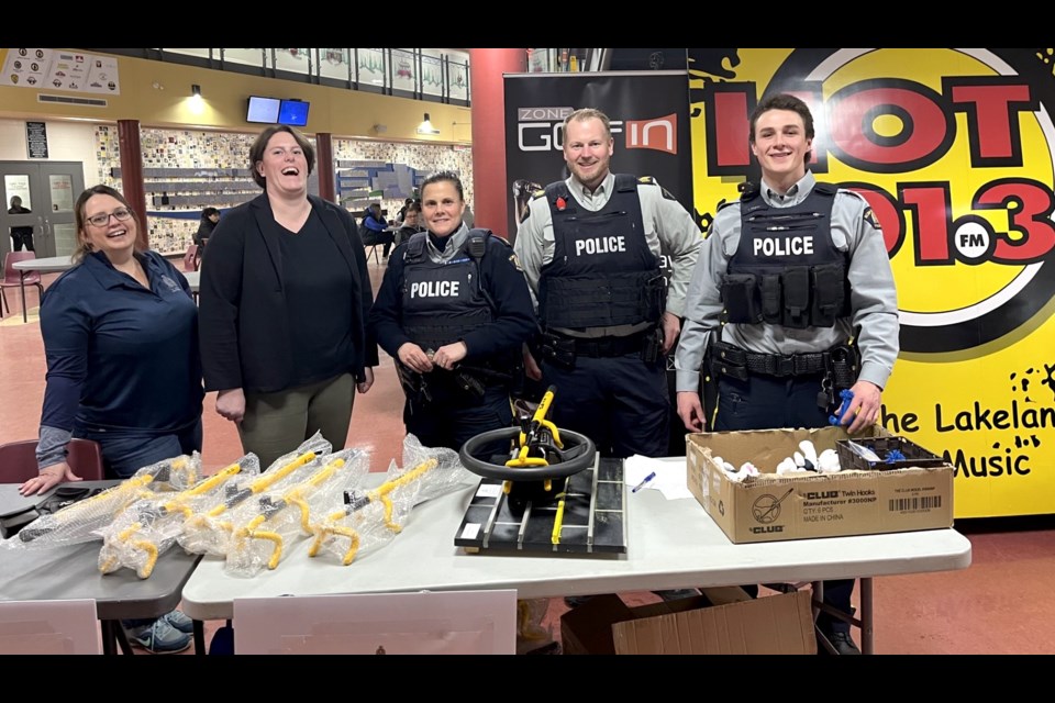 Celeste Bensmiller (RCMP Community Safety & Wellbeing) , Sarah Desmond (RCMP Community Safety & Wellbeing), S/Sgt. Sarah Parke (Bonnyville RCMP), S/Sgt. Luke Halvorson (RCMP Community Safety & Wellbeing), Cst. Isaac Hogan (Bonnyville RCMP). Submitted photo 