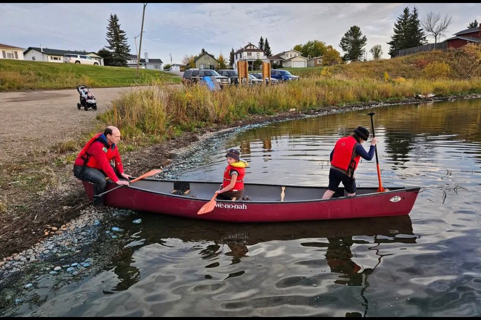 Members of the Lac La Biche Scouting group on a canoeing trip. Photo supplied. 