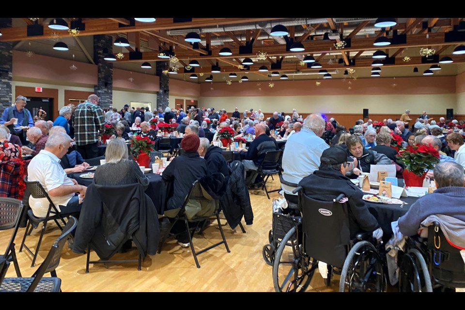 People at the 2024 Seniors Holiday Social, which took place on Wednesday, Dec. 4 at the Bold Center in Lac La Biche. Photo courtesy of Lac La Biche County FCSS. 