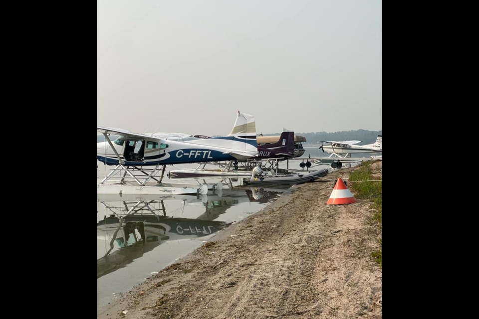 A few of the 13 float planes that landed on the beach near Holowachuk Estates for the third annual Splash-In event, which took place on Saturday, Sept. 7. Photo supplied. 