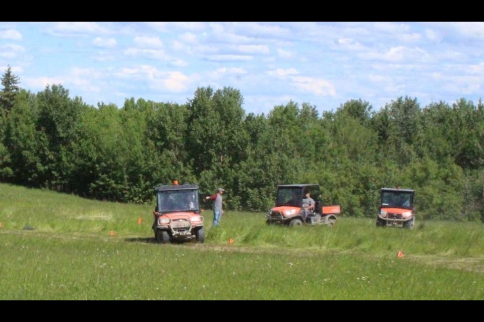 Alberta Parks staff learning how to operate Utility Task Vehicles (UTVS) during a training course that took place recently in Lac La Biche. Image: Rob McKinley