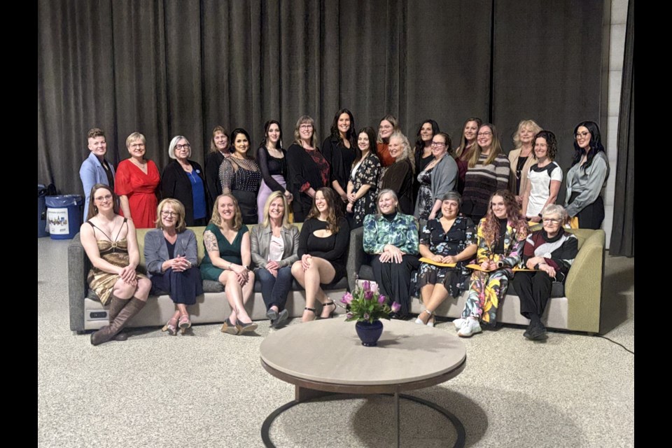 The 2025 Cold Lake Women of Influence nominees gather for a group photo at the Cold Lake Agricultural Society.