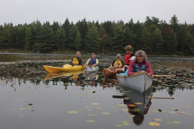 Paddling friends en route back from the Barrio at Birchdale. They are on Third Carrying Lake