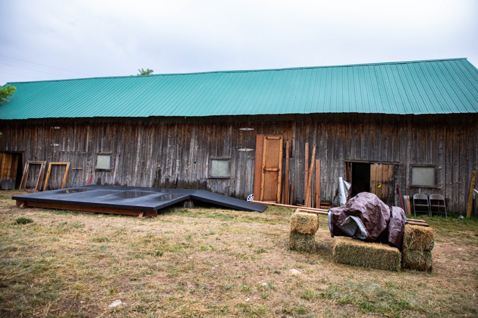 Farm Fest's stage just needs a few musicians to kick things off.