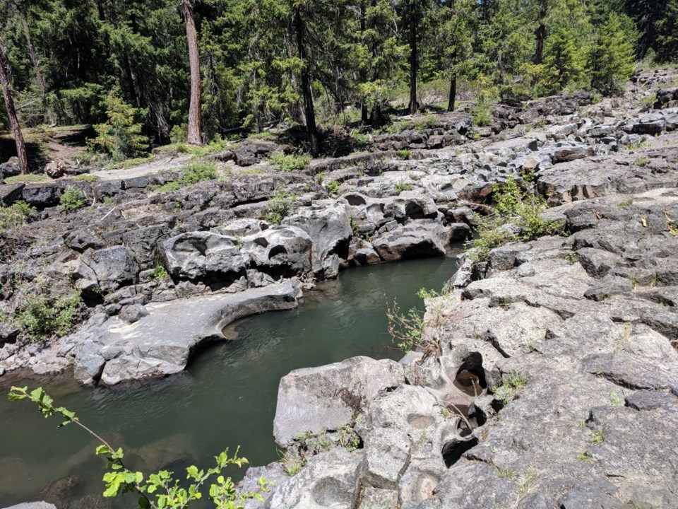 The lava flow from the original eruption of Mount Mazama can still be seen today. Photo by Teri Beaver.