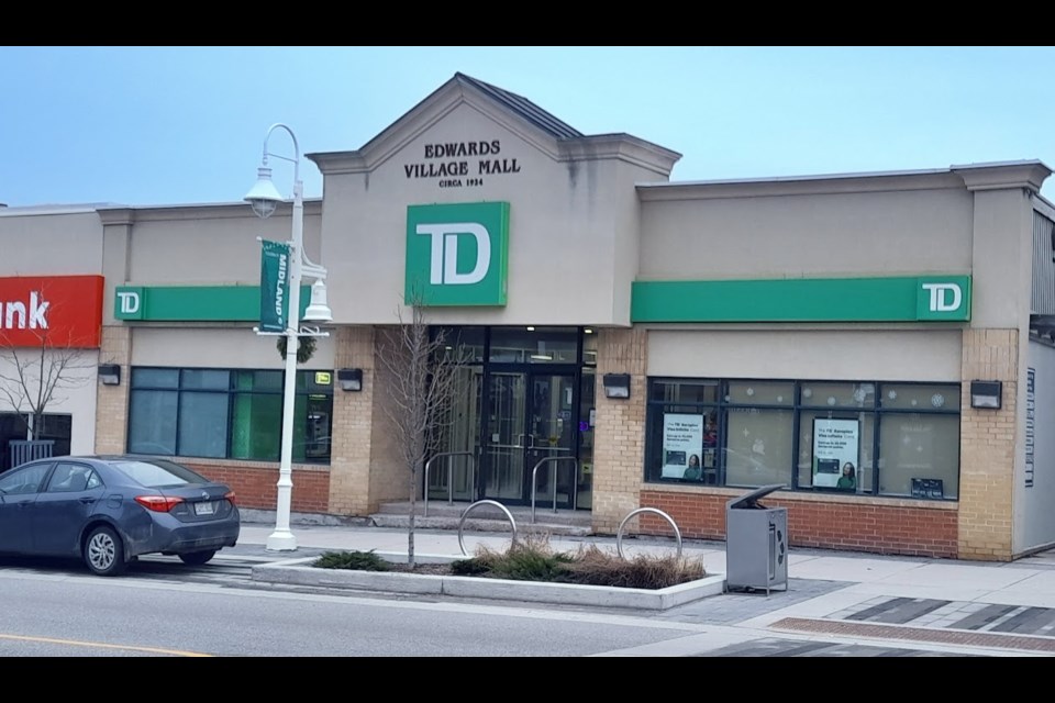 The TD Bank branch in downtown Midland.