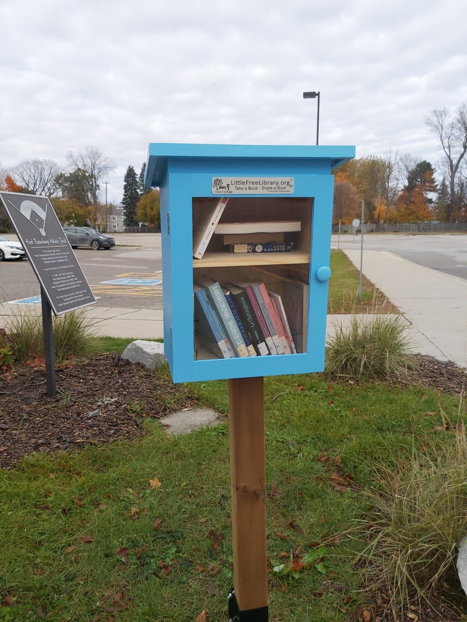 Grab a new book from one of Midland's new cupboard-sized libraries ...